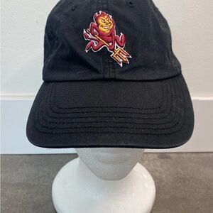 Top of the World Black Cap with Embroidered Details